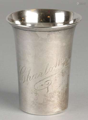 Silver Children cup, 833/000, with flared edge provided