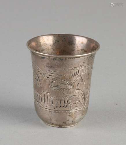 Small Jewish silver cup, 84 zolotniks, small model