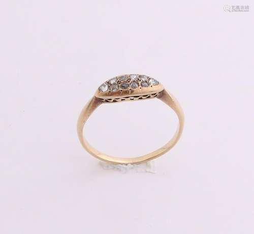 Yellow gold ring, 585/000, with old diamond. Ring at