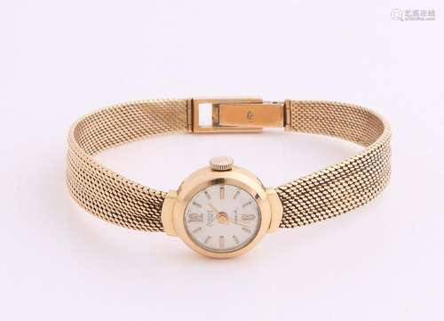 Yellow gold women's watch, 750/000, with yellow gold