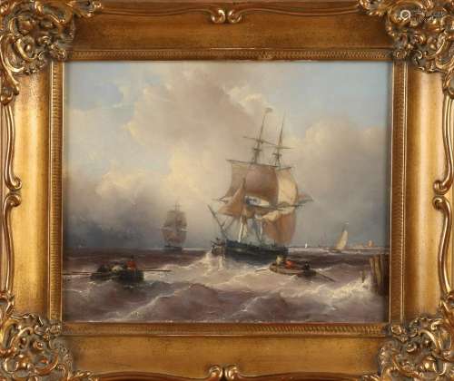 Louis Johan Hendrik Meijer. 1809 - 1866, Seascape with