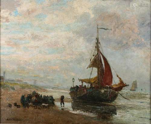 Carl Eugen Mulertt. 1869 - 1963. Fishing boat with