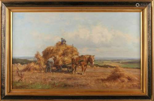 Jan Holtrop. 1917 - 1995.Boeren by horse and carriage