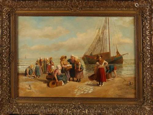 Henrie Jacques Baurce 1826-1899 fisherwomen on the