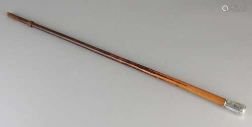 Antique wooden cane with silver knob beautifully