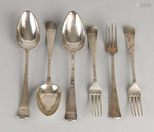 Lot with silver cutlery, 833/000, consisting of three