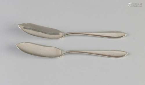 Set 835/000 silver butter knives with a length of 15.5