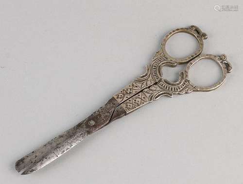 Antique scissors with silver handles, 800/000,