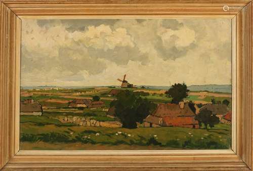 Dirk Wiggers. 1866 - 1933. In summer landscape with