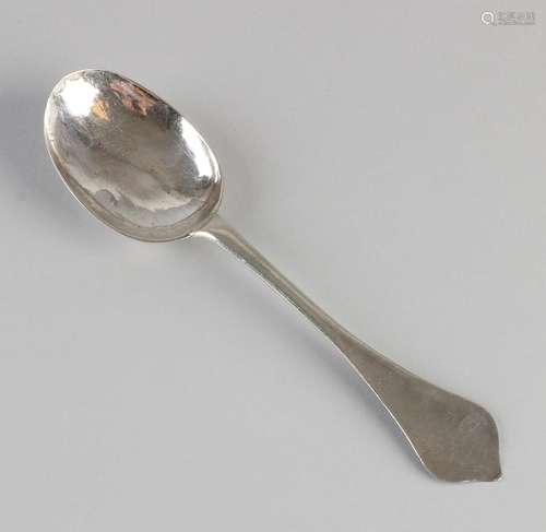 Early 18th century silver spoon with a flat stem and