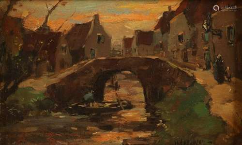 H. van Leeuwen Oudewater. 1890 - 1972. Dorpsgezicht