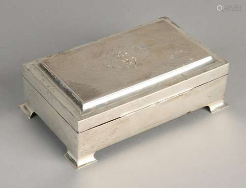 Silver tobacco box, 925/000, rectangular model with