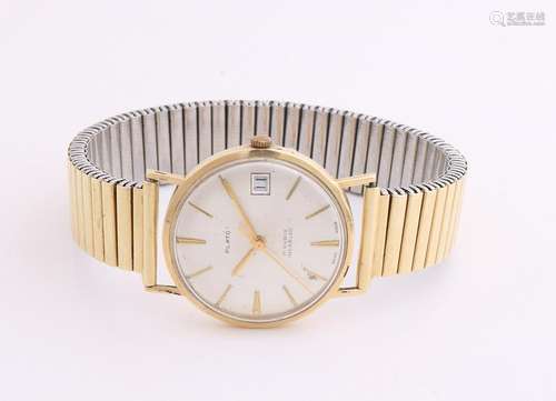 Yellow gold watch, 585/000, with fixoflex band with