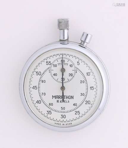 Stopwatch, USSR, mechanically. Marathon, 18 jewels. ø