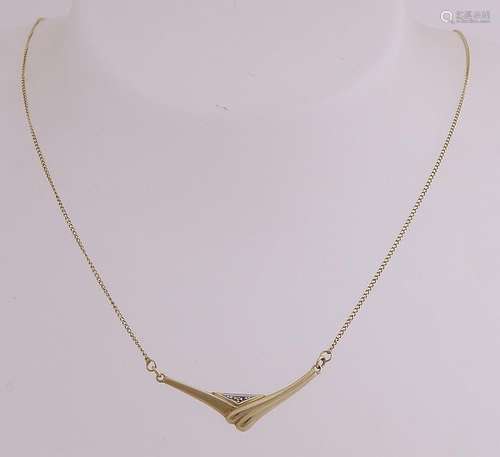 Yellow gold choker, 585/000, with a fine gourmet