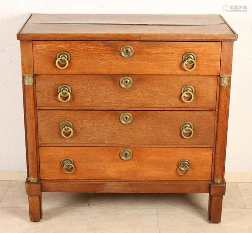 Dutch Louis Seize oak four-drawer chest of drawers with