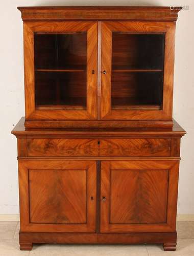 Dutch mahogany cabinet-top cabinet with writing and