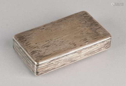 Silver box, 833/000, rectangular model with hinged lid.