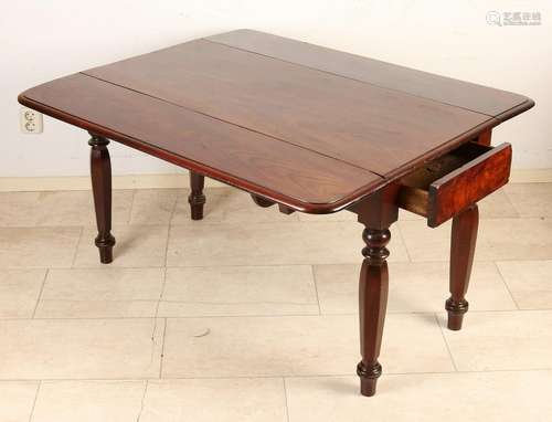 Antique matching mahogany extendable table with