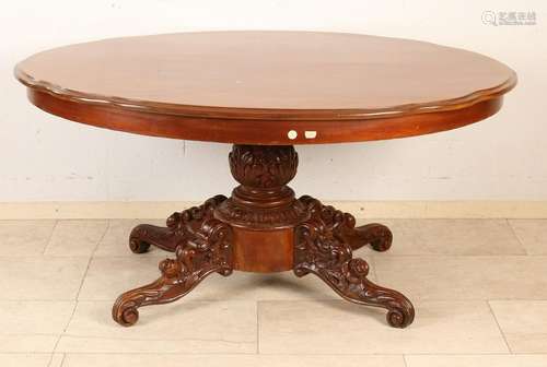 19th century Dutch molded oval timber with inserted