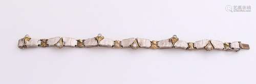 Silver design bracelet, 835/000, with rough processing,