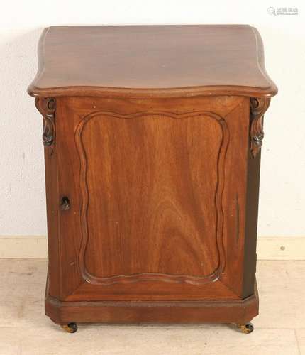 Mahogany one-door cabinet Louis Philippe. Circa 1870.