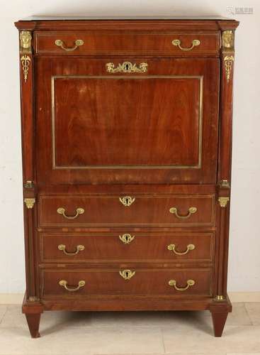 Early 19th century Dutch mahogany Empire secretary with