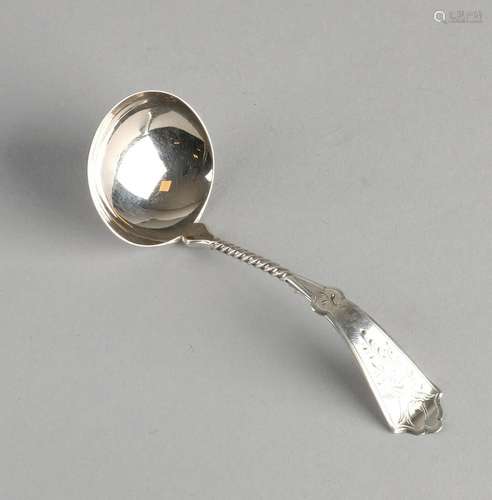 835/000 Silver cream spoon with a round bucket, partly