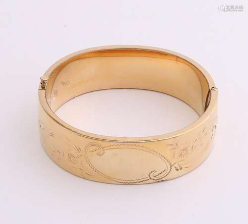 Heavy goldplated slaves band, wide model, 19mm, on the