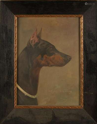 Wilhelm Westerop. 1876 ??- 1954 German School. Doberman