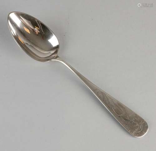 Silver spoon Jugendstil café with hand carving, flower