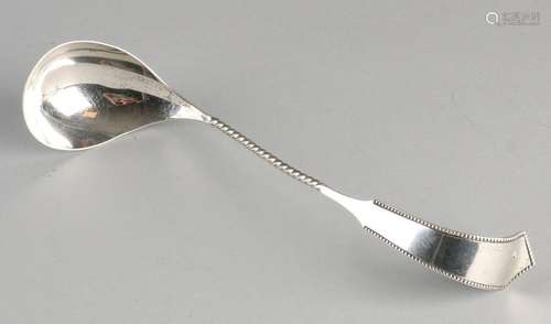 Antique 835/000 silver egg spoon. Partly twisted handle