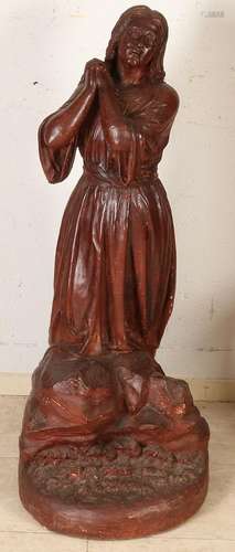 Very large 19th century signed terracotta Fig. Alfond