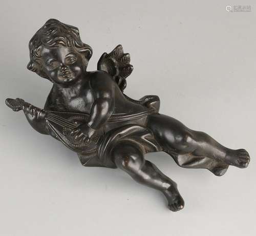 Bronze (hang) Angel with Lute. 20th century.