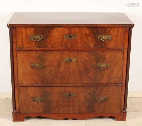 German mahogany late Biedermeier commode. Circa 1850.