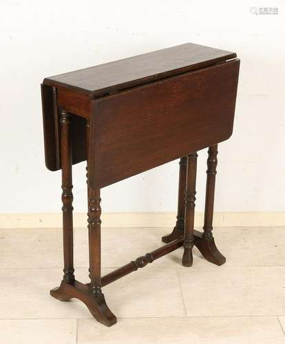 English antique oak extendable table. Approximately