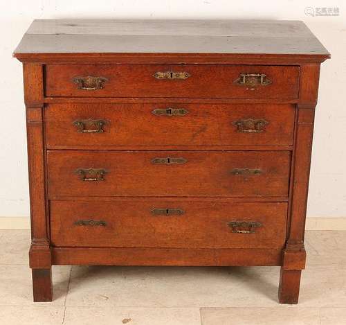 Dutch oak four-drawer commode Empire. Circa 1820. Herd