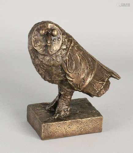 Bronze Owl Pablo Picasso. 21st century. Size: 18.5 cm.