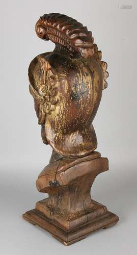 18th - 19th Century walnut inserted figure with