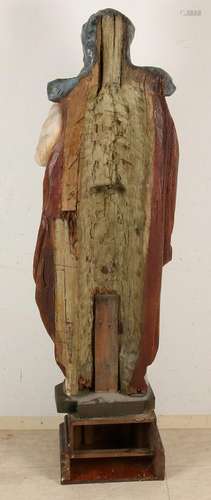 Very large 18th century church wood inserted figure