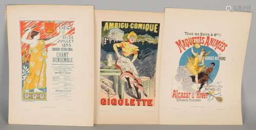 Three old French posters. Comprising: Ambiqu-Comique