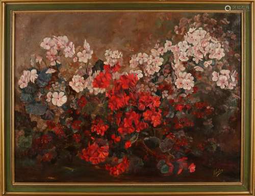 Cooling. Circa 1930. Wildflowers. Oil on linen. Size: