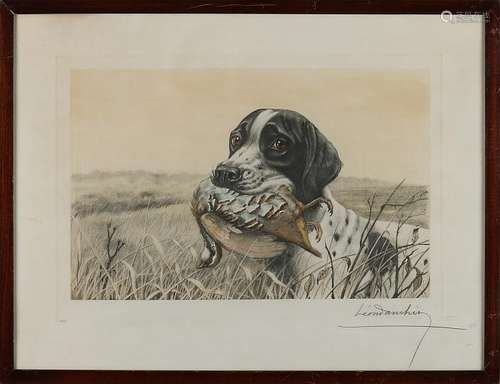 Leon Danchin. 1887 - 1938. Nr. 286/500. Hunting dog