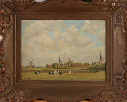 W. Black. Approximately 1930. Dutch landscape with