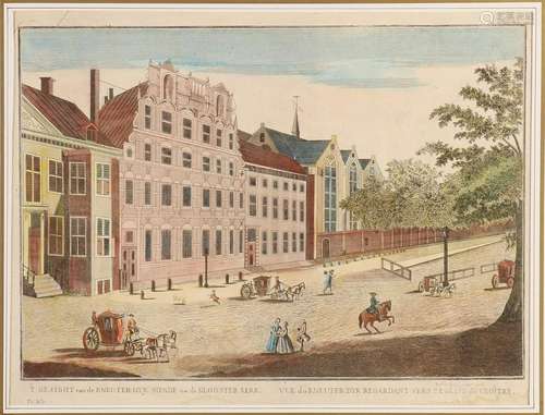 18th Century hand colored engraving. 'T gesight of