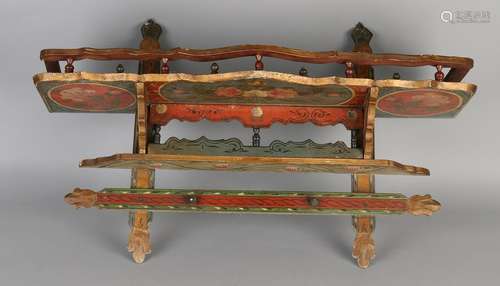 19th Century original polychrome Hollands rack.