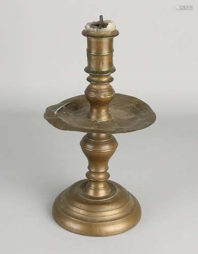 Great early antique bronze candlestick collar. 17th -