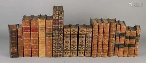 19x French antiquarian books. 18th Century etc. Among