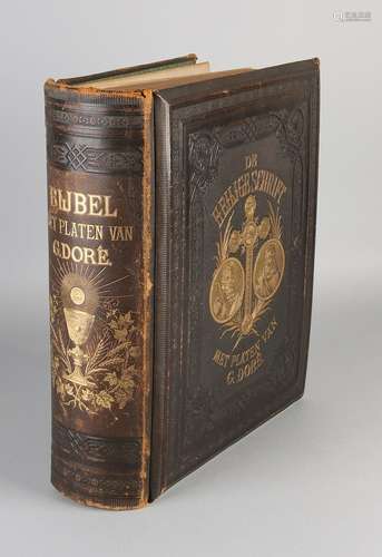 19th century Dutch holy bible with plates. G. Doré.