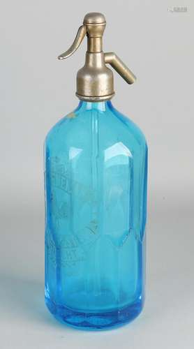 Rare Dutch soda siphon. Firma J. Pieneman Jerusalem